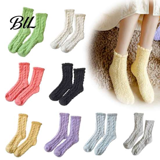 Comfortable Bed Socks for Sleeping Thickened Plush Women, Thermal Sleep Socks, Coral Fleece Warm Cozy Indoor Floor Soft House Winter Autumn