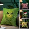 Film The G-Grinch C-Christmas Pillow Case Anti-dustmite Pillowcase Invisible Zipper Silky Short Plush Sofa Cushion Cover