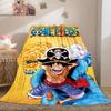 One Piece Anime Puzzle Print Blanket Warm Comfortable Flannel Cover For Bedrooms, Sofas, Beds, Chairs LXR167