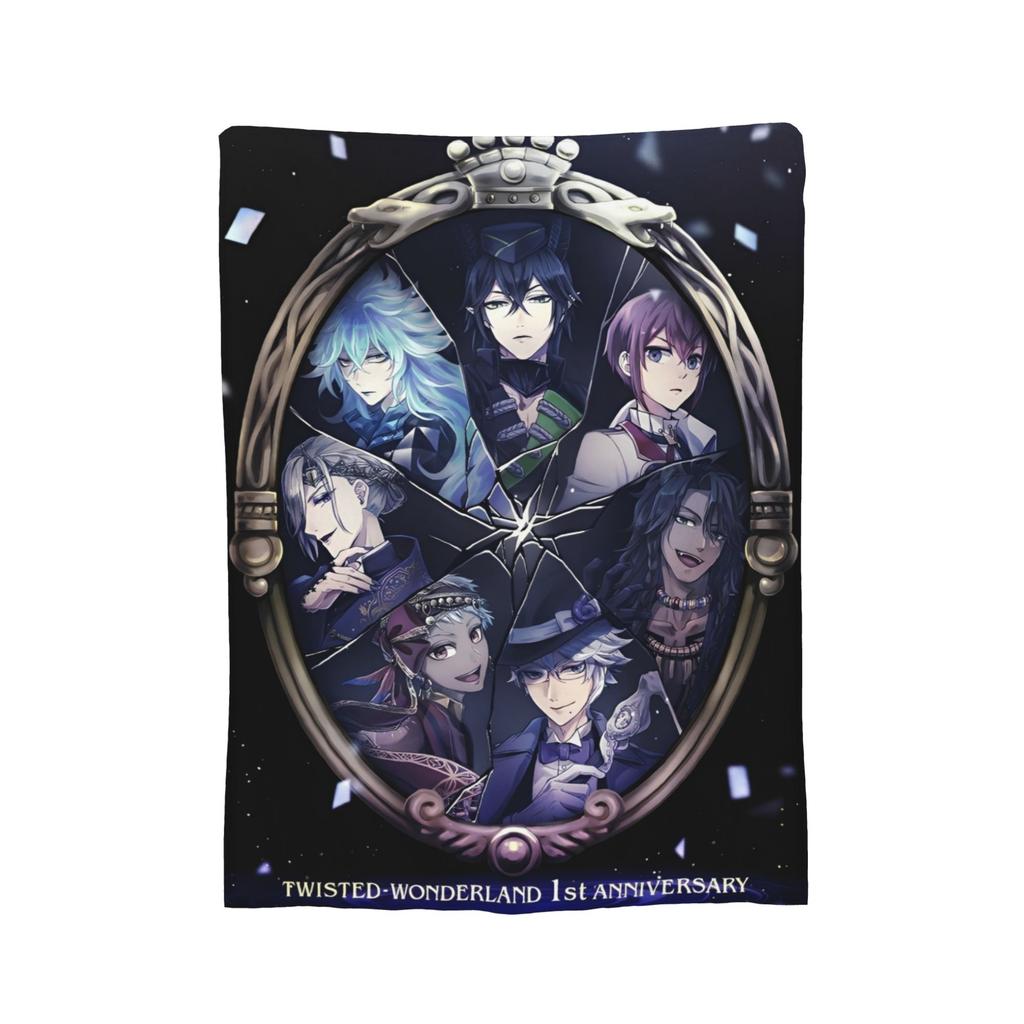 Twisted-Wonderland the Animation Anime Gift Blanket For Men Women Warm Cozy Fluffy Throw Blankets for Couch Multiple Sizes