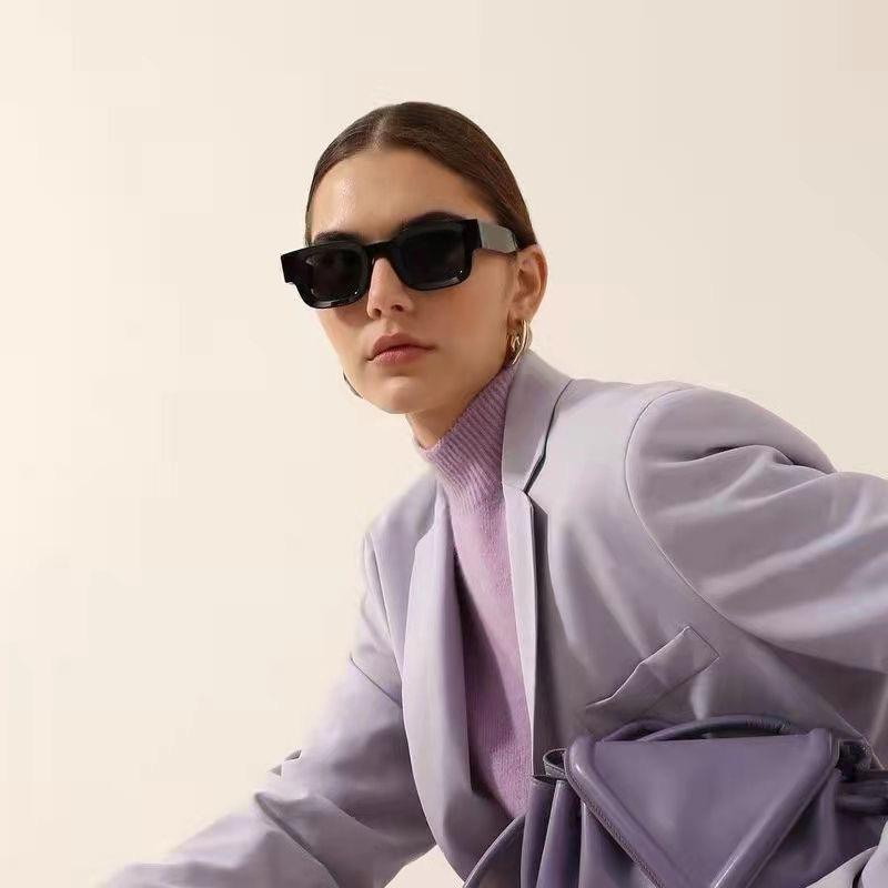 Small Rectangle Sunglasses Women Men Vintage Brand Designer Square Luxury Sun Glasses Shades Female Camber Concave Sunglasses