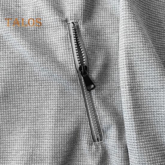 Pánska bunda na zips Vaflový vzor Slim fit bunda so vreckami na zips Klopa Ležérny kabát na jar jeseň zimu
