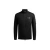 Solide Logo-Buchstaben-Print Reißverschlussjacke Herrenjacken Schwarz 6LPM34-PJJNZ-1200