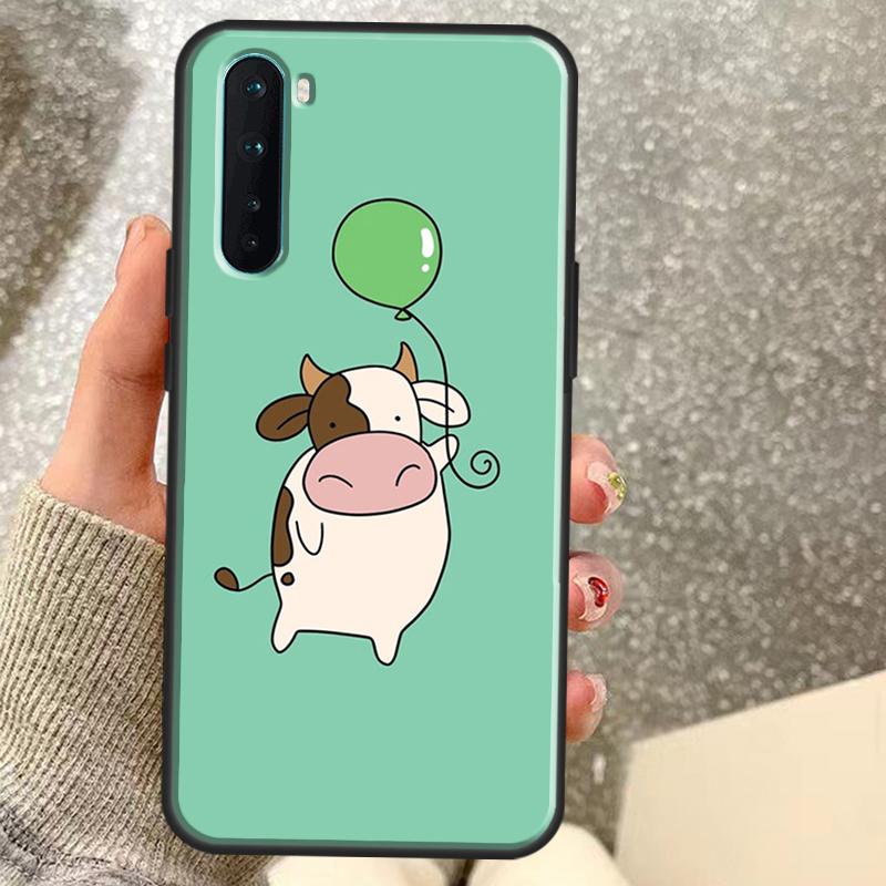 Cartoon Niedliche Kuh Flecken Hülle Für OnePlus 15 15R 13 13R 13T 12 12R 11 10 10R 10T 8T Nord CE 5 4 2 3 Lite N20 N30 Hülle