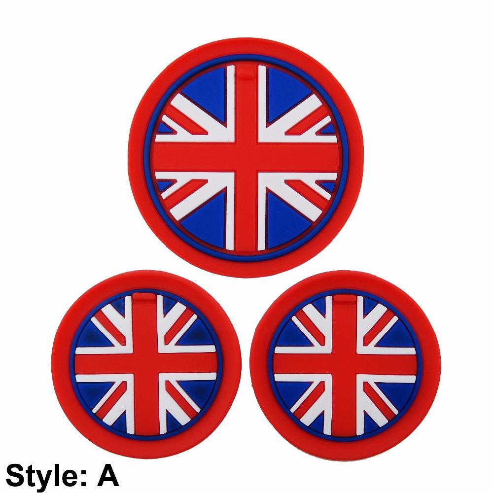 For BMW Mini Cooper S Hatch R55 5Door Model 2015 2016 Anti-Slip Mat Cup Holder Mat Shockproof Silica Gel