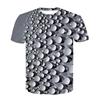 Fashionable Dazzling Starry Sky Pattern 3D Digital Printed Short Sleeved T-shirt for Men Women Shirt