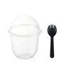 50pcs Pudding Cups Wiht Lids Plastic Boxes Ice-Cream Mousse Dessert Picnic Party Packing Dessert Cups with Lid