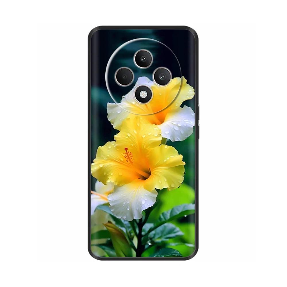For Oppo Reno12 F Case CPH2687 Cover Cute Love Heart Soft Black Silicone Protective Cases for Reno 12F Reno12F 5G 2024 Fundas