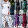 Ladies Elegant Lace Maxi Dress Women Wedding Evening Party Bodycon Long Sleeve Dresses Plus Size Fashion