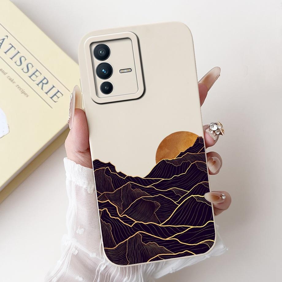 Lovely Painted Phone Case For Vivo V23 5G V23e V23 Pro Silicone Anti-knock Soft Cover Funda Vivo V2130 V2132 Panda Cat Animals