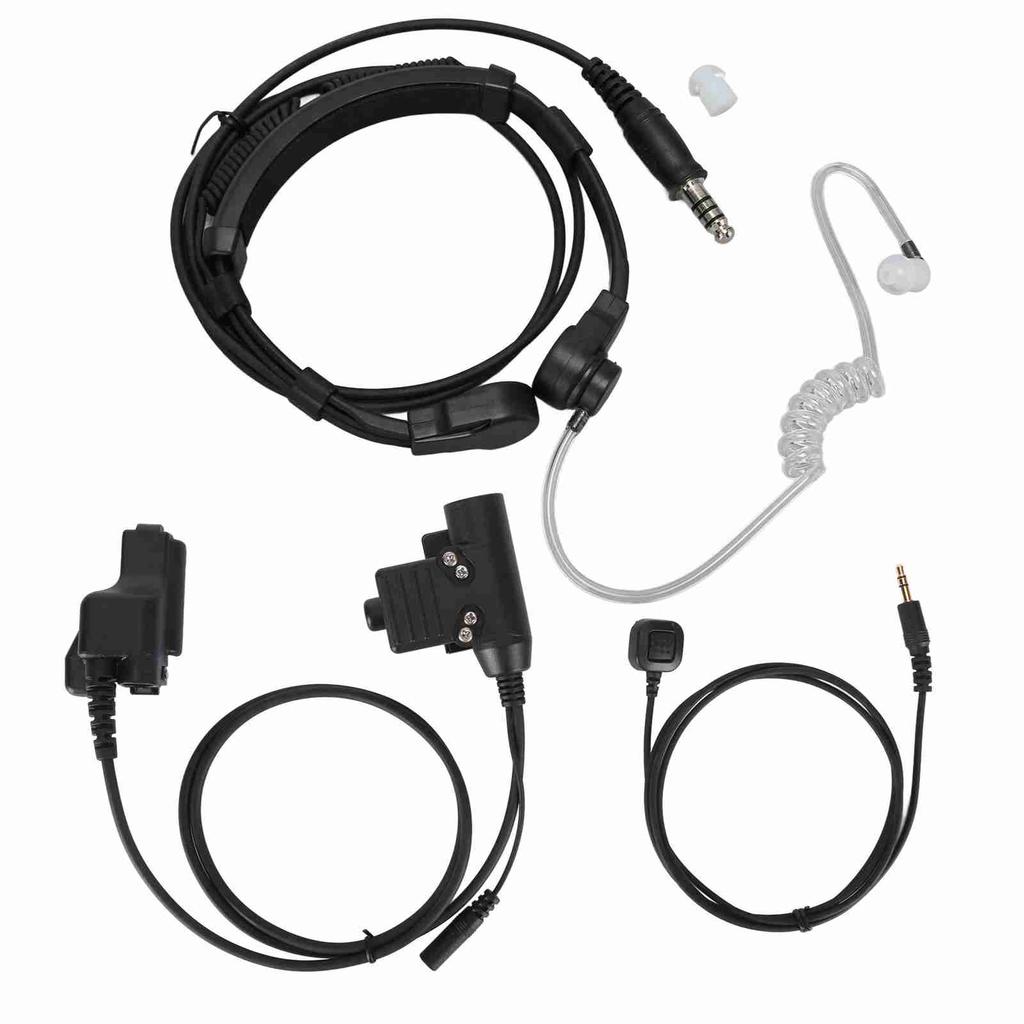 Halsmikrofon Headset Støyreduksjon Trykk for å snakke Halsvibrasjon Mikrofon Hodetelefonadapter Erstatning