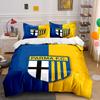 Gelb-blaue Streifen, Parma F.C. Logo. Bettwäsche-Sets Bettbezug-Sets Bettbezüge Kissenbezüge(1 * Bettbezug 2 * Kissenbezüge ohne Bettdecke)