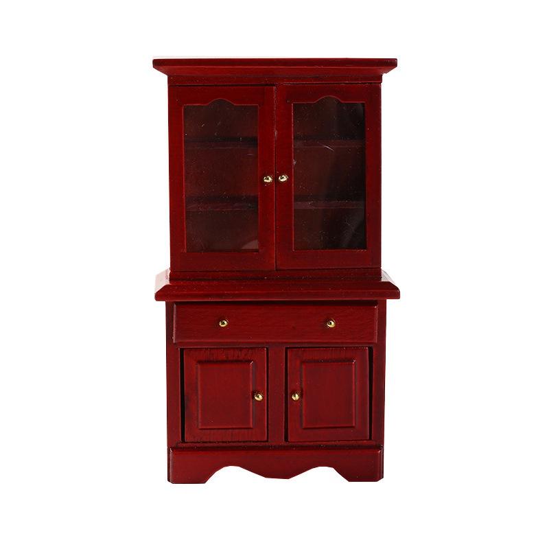 1:12 Mini Poppenhuis Miniatuur Meubels Multifunctionele Houten Kast Boekenkast Boekenplank voor Pretend Play Speelgoed