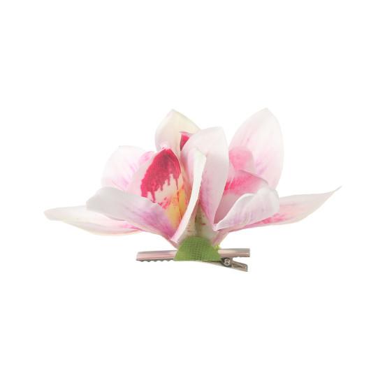 1/3Pcs Women Hairpin Secure Grip Realistic Orchid Design Hair Clip Non-Fading Decorative Hair