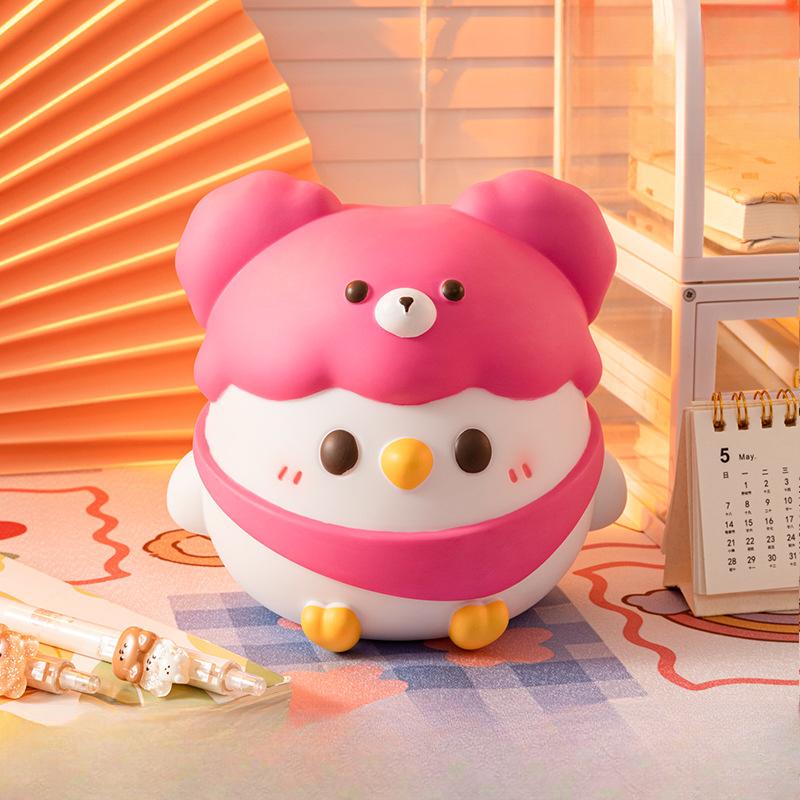 Creative Cartoon Little Parrot Glue-elastic Piggy Bank Can Be Stored and Withdrawn Big Best Cap Fall Proof Piggy Bank Kids Toy Doll