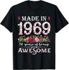 T-shirt Anniversaire 56 ans 57 Ans Être Génial Fabriqué en 1969 Motif Floral T-shirts Graphiques Imprimés Personnalisés Individualité Vêtements Homme