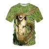 Hip Hop Zomer Korte Mouw T-shirts Slangenserie 3D Geprint T-shirt Streetwear Heren Dieren T-shirts Casual Outfit