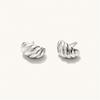 eManco 14K Gold Plated Croissant-Shaped Stainless Steel Ear Studs