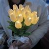 Tulips Artificial Flowers LED Night Light Wedding Party Decoration Simulation Flowers Table Atmosphere Light Home Decor Gifts