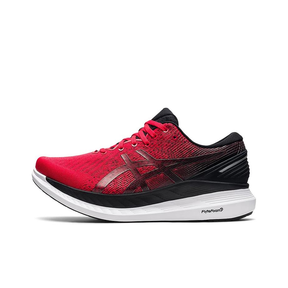 Asics Glideride 2 Comfortable Fabric Durable Low-Top Marathon Running Shoes Men Sneaker Black Red 1011B016-608