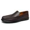 Four Seasons Echtes Leder Herrenschuhe Lässig Luxusmarke Weiche Herren Slipper Mokassins Atmungsaktiv Slip-on Männliche Bootsschuhe