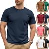 Fashion Europe, America, Summer Solid Color Round Neck Short Sleeve Pure Cotton Casual Sports Simple T-shirt Top