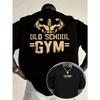 European Size Classic Weightlifting Bodybuilding Pattern Summer Trendy Fashion Men'S Round Neck T-Shirt, Outdoor Outing, Loose Casual Short Sleeve Top