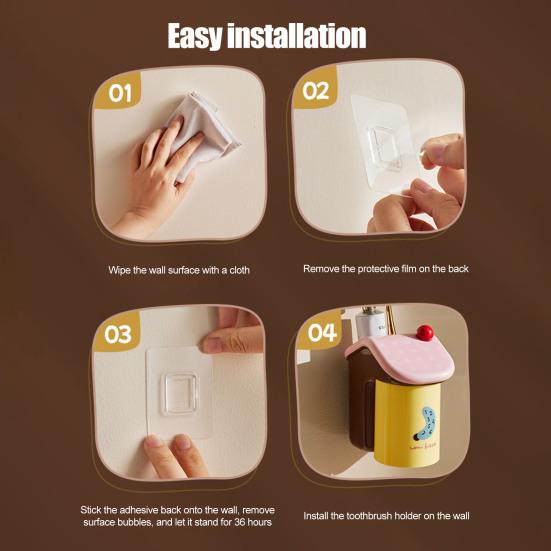 Yousheng Toothbrush Holder with Cup Magnetic Toothbrush Cup Holder Wall-Mounted Toothbrush And Cup Holder for Bathroom Storage And Organization