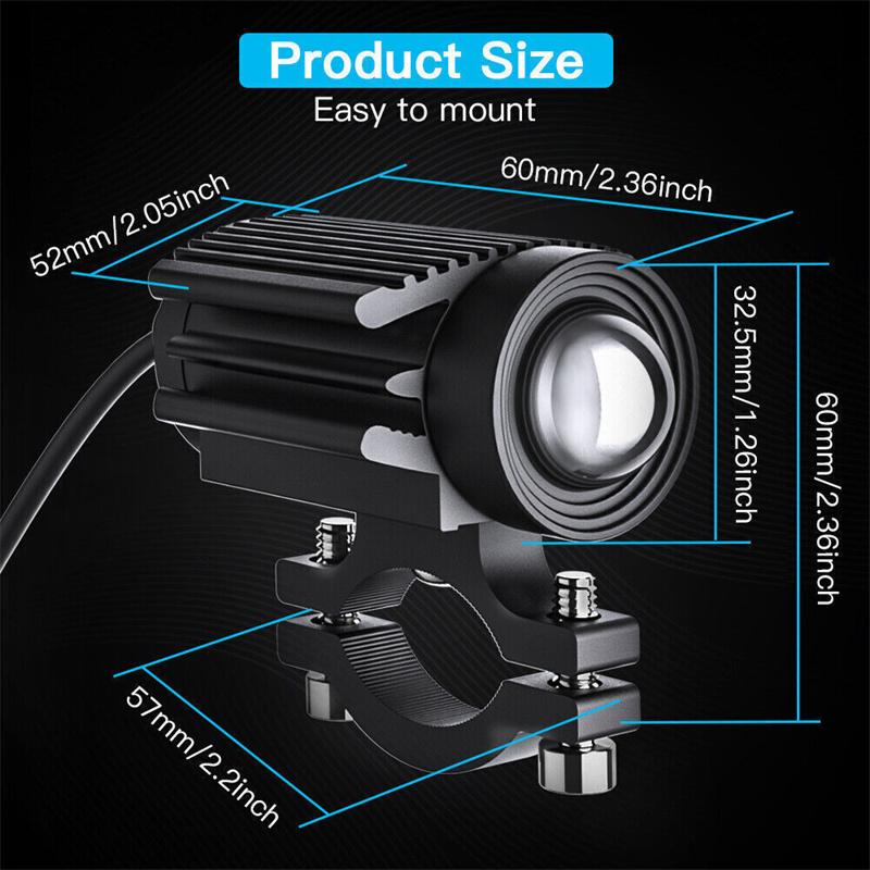 Motorcycle Headlights Led Spotlight 12V Work Lights Led Fog Light For Motorbike Off-Road 4X4 Bike Suv Utv