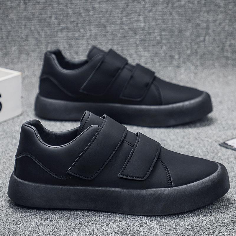 2025 Autumn New Velcro Men's Board Shoes Fashion Casual Shoes Men's Shoes Korean Version of White Shoes Sports Trendy Shoes