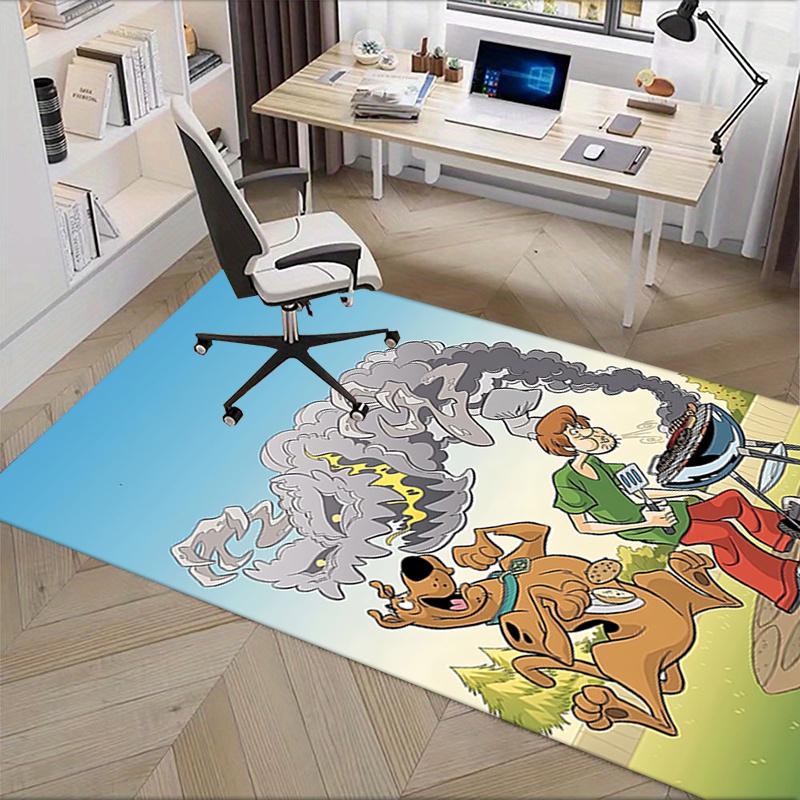 Tapis de Chaise de Bureau Scooby-Doo pour Bureau à Domicile Protection de Sol Tapis Antidérapant pour Table de Cuisine/Salle à Manger Tapis de Canapé Cadeau