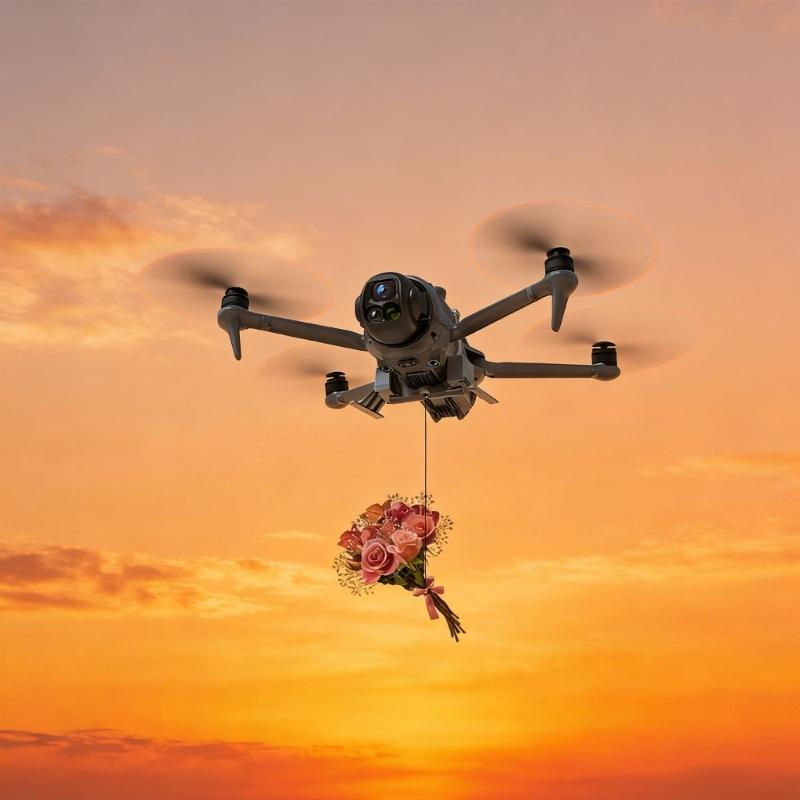 Precisions Payloads Delivery Air Dropping Thrower for 4 Drones Landing Gear and Long Release Mechanism