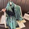 Luxury Brand Autumn and Winter Women New Style Fashion Color Matching Print  Scarf Lady Popular Headcloth Beach Shawl