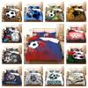 Set Biancheria da Letto 3D Calcio Piumone Copripiumino Regalo per Bambini Coperta Trapuntata Federa Poliestere Copriletto Singolo Matrimoniale King Size