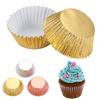 100Pcs Aluminium Foil Cake Paper Cupcake Baking Wrappers Muffin Boxes Cake Liners Cake Tray Cups Kitchen Baking Supplies