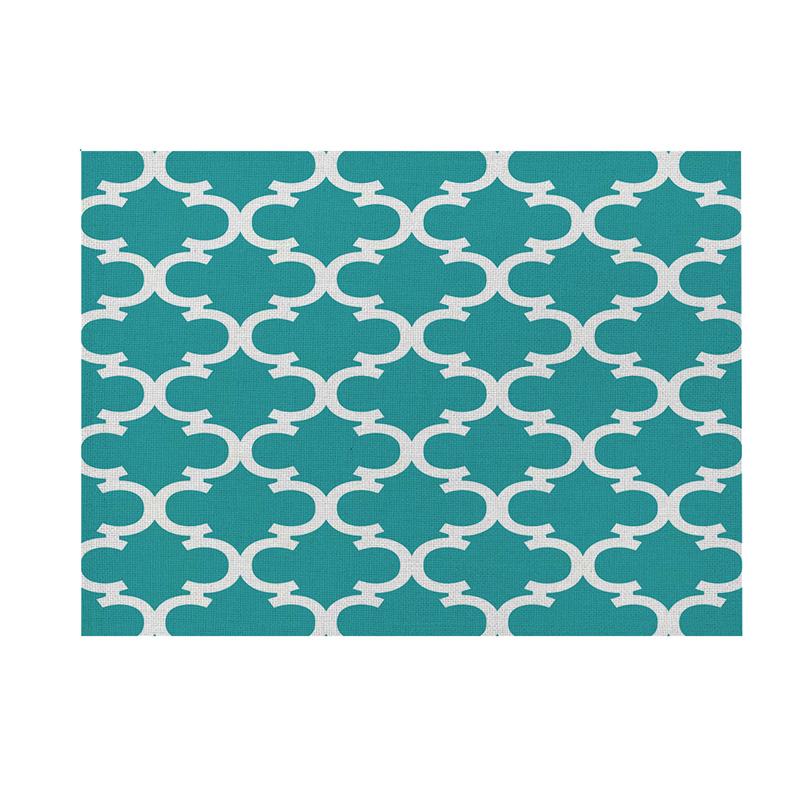 40X30cm Modern Geometric Simple Dining Tables Mat Heat Resistant Linen Placemat For Table Drink Cup Coaster Kitchen Accessories