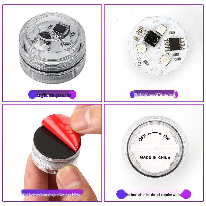 Wireless Car Interior Foot and Atmosphere Light with Remote Control - Easy Installation