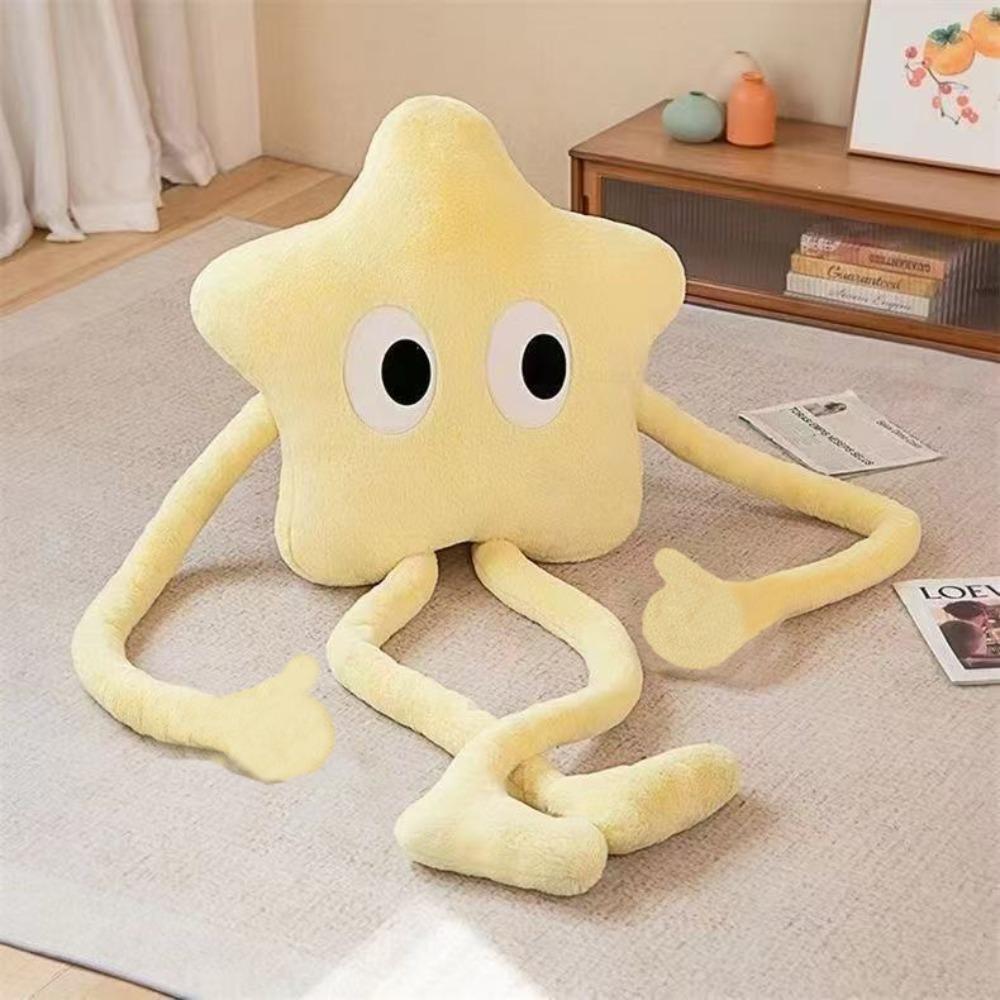 New 110cm Star Plush Plush Soft Stuffed Cushion Big Eyes Star Doll Home Decor