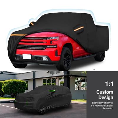 Custom Outdoor Waterproof Car Covers For Chevrolet Silverado 1500 Crew Cab 6.6ft Bed Waterproof All Weather Pickup Truck Cover