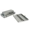 Durable Metal Rectangular Storage Box with Lid Silvery Gray for Bills Cosmetics Office Supplies Home Office Organization