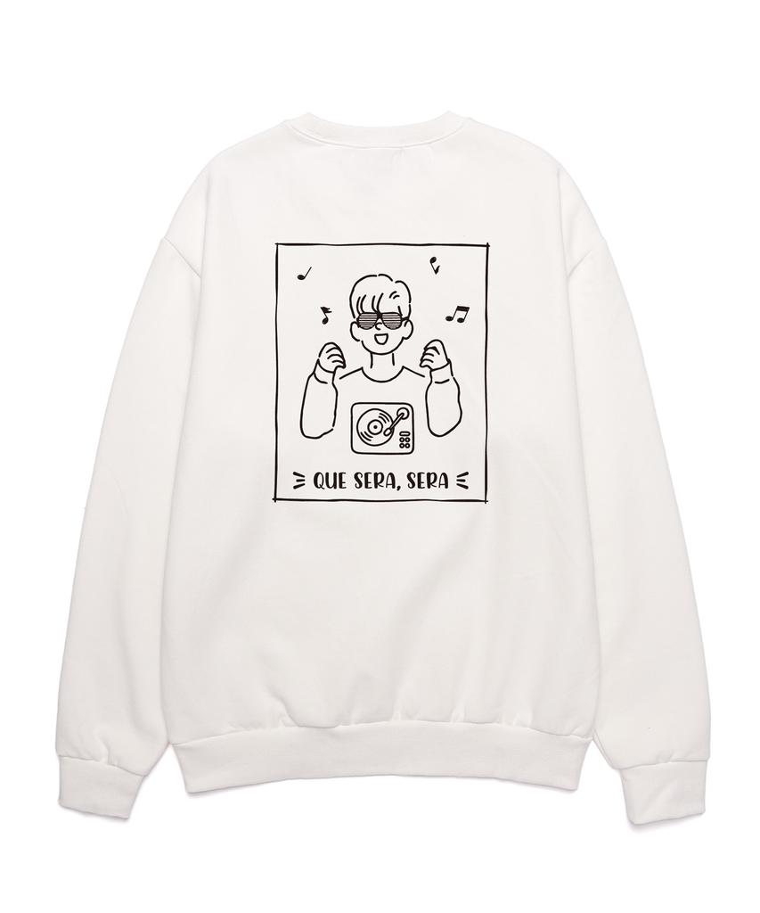 VANNWORKS Que Sera Sera Man Ver Oversized Sweatshirt (Vls0006) White (A Type)