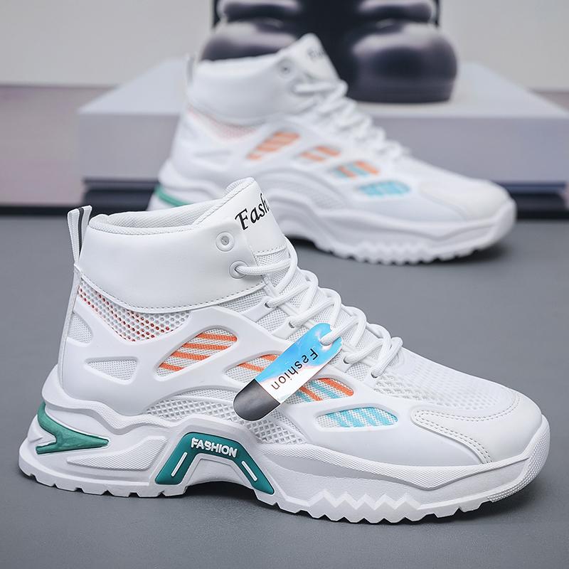 Nieuwe heren comfortabele outdoor comfortabele dikke zool mesh schoenen Hoge sneakers Daddy schoenen casual herenschoenen sneakers