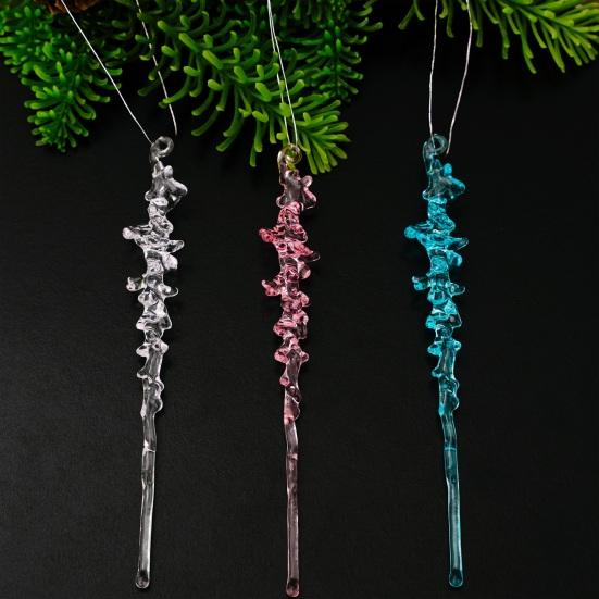12 Stück Kristall Weihnachts Eiszapfen Ornamente zum Aufhängen am Baum Klare Acryl Eiszapfen Ornamente für Weihnachten Neujahr Feiertag Hochzeit Winterparty Dekoration