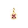 1 Piece Brass & Cubic Zirconia Birthstone Charms 18K Gold Plated Square Pendants For DIY Necklace Jewelry Making 15.5mm X 7.5mm