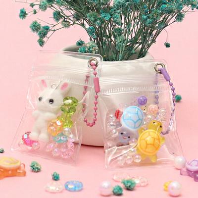 Art Dream Mini Transparent Pouch Keychain (Choose Either Rabbit or Turtle)
