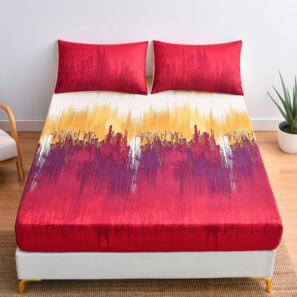 Deep Pocket Fitted Sheet Set King Queen Double Full Size Bohemian Floral Bed Linen Set 27cm Deep