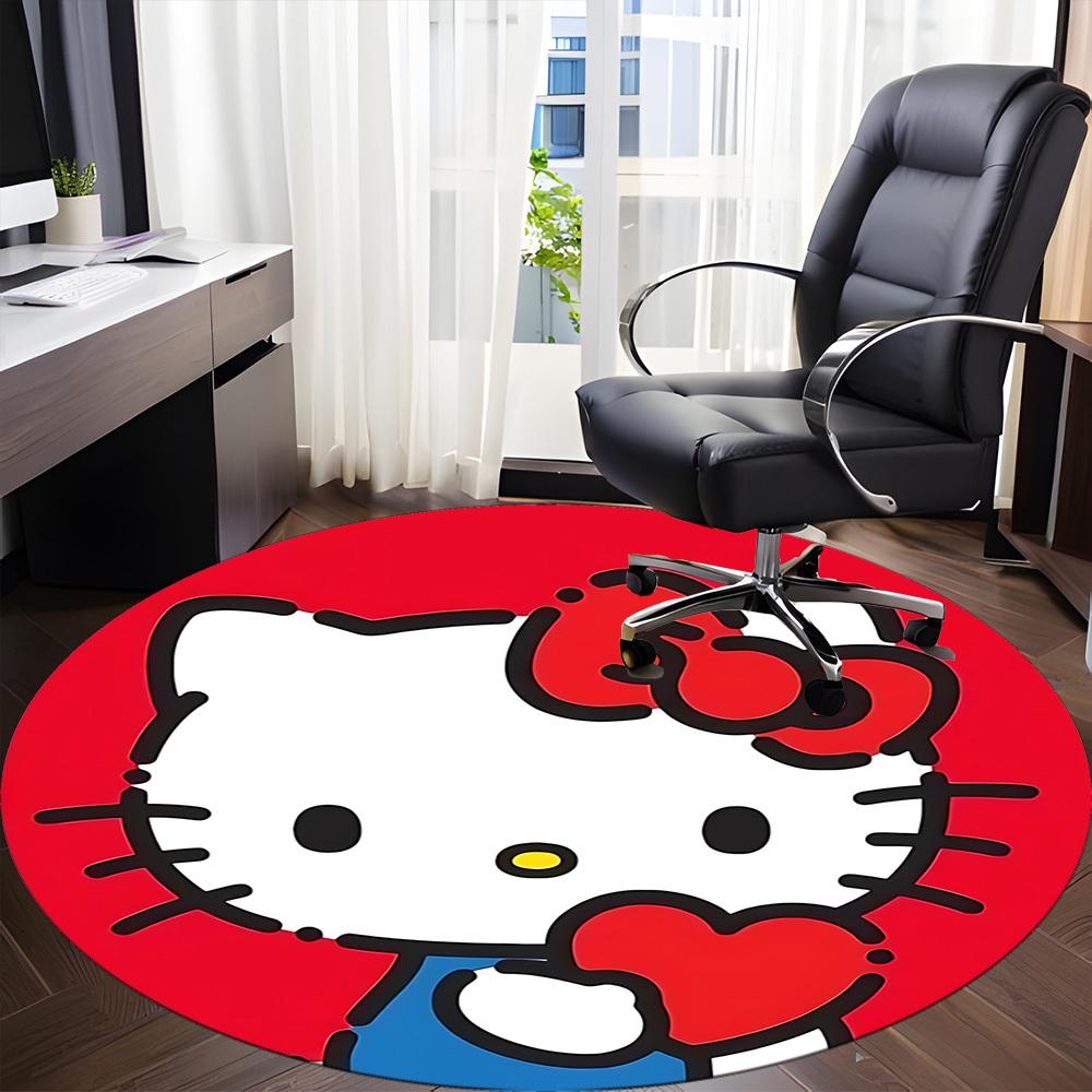 1 Stück Hello Kitty Stuhlteppich für das Büro, rutschfest, weicher und langlebiger Büroteppich für die Innendekoration