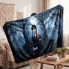 Warm Flannel BlanketWednesday Addams Soft Cozy Throw Blanket for Bedroom Couch