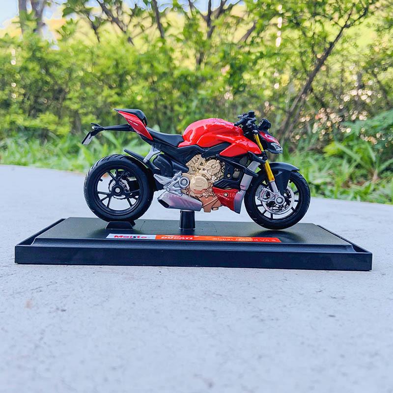 Maisto 1:18 Ducati Monster 2021 Super Naked V4 S Original Authorized Simulation Alloy Motorcycle Model Toy Car Gift Collection