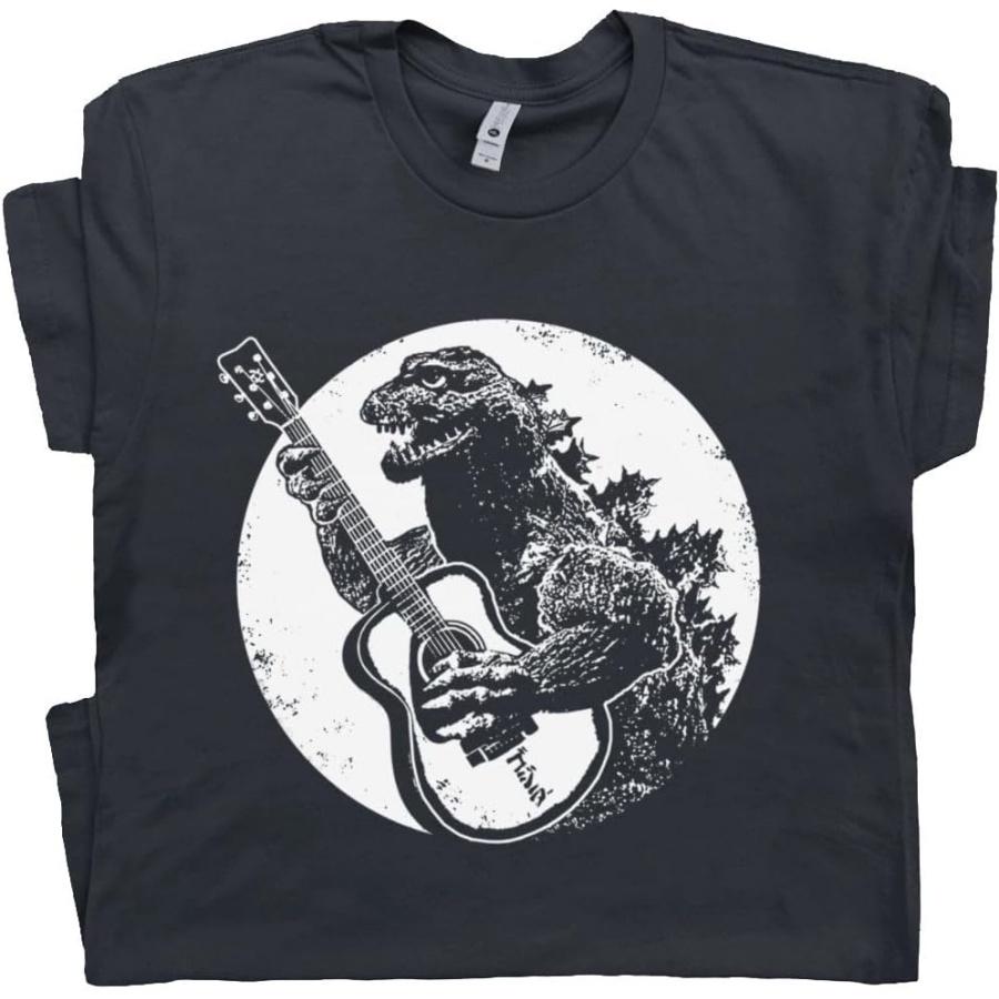 Guitar Shirt Cool Funny Guitar Shirt for Men Women Guys Boy Dinosaur Playing Acoustic Guitar T Shirt Vintage Rock Graphic Tee
